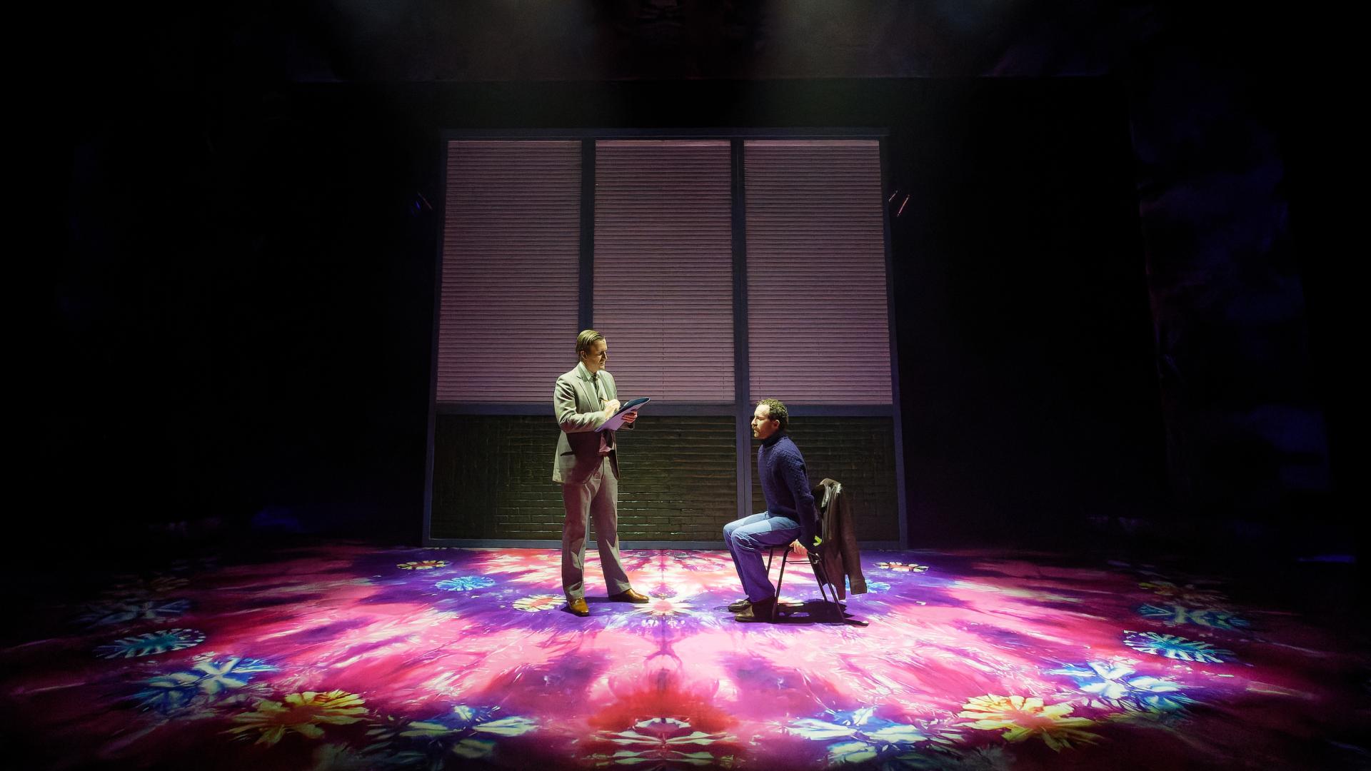 Actors Kieran Bailey and Joe Tweedale in a scene